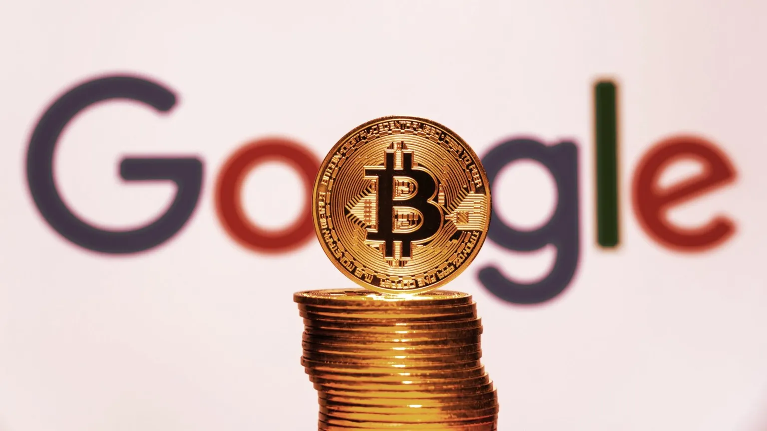 Google and Bitcoin. Image: Shutterstock