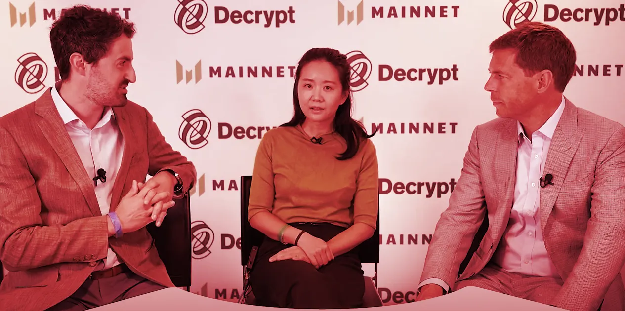 OkCoin CEO Hong Fang speaks to Decrypt at Messari Mainnet 2021
