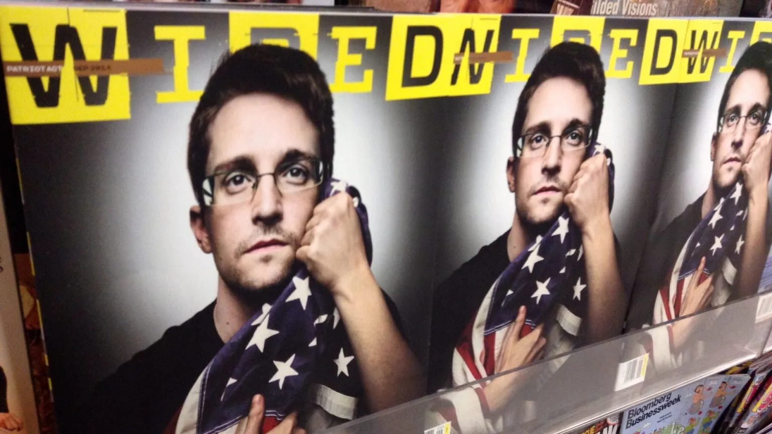 Edward Snowden on the cover of Wired