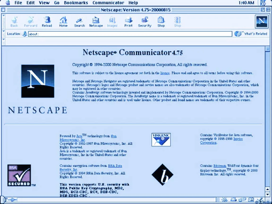 El navegador de Internet Netscape en 1994. (Imagen: Amber Case en Flickr, CC BY-NC 2.0)