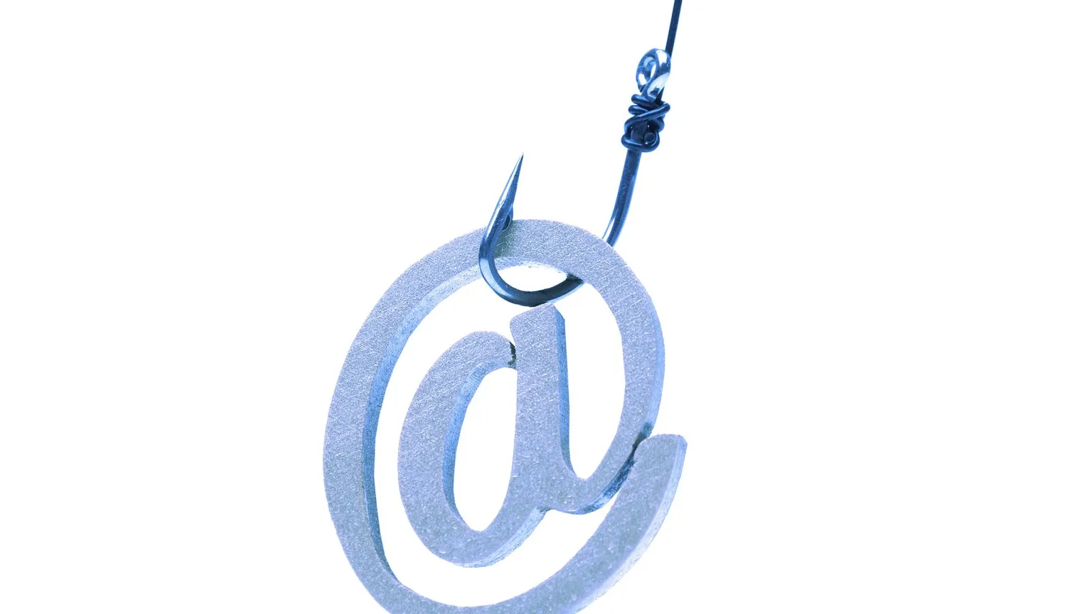 A fish hook with email sign. Image: Shutterstock