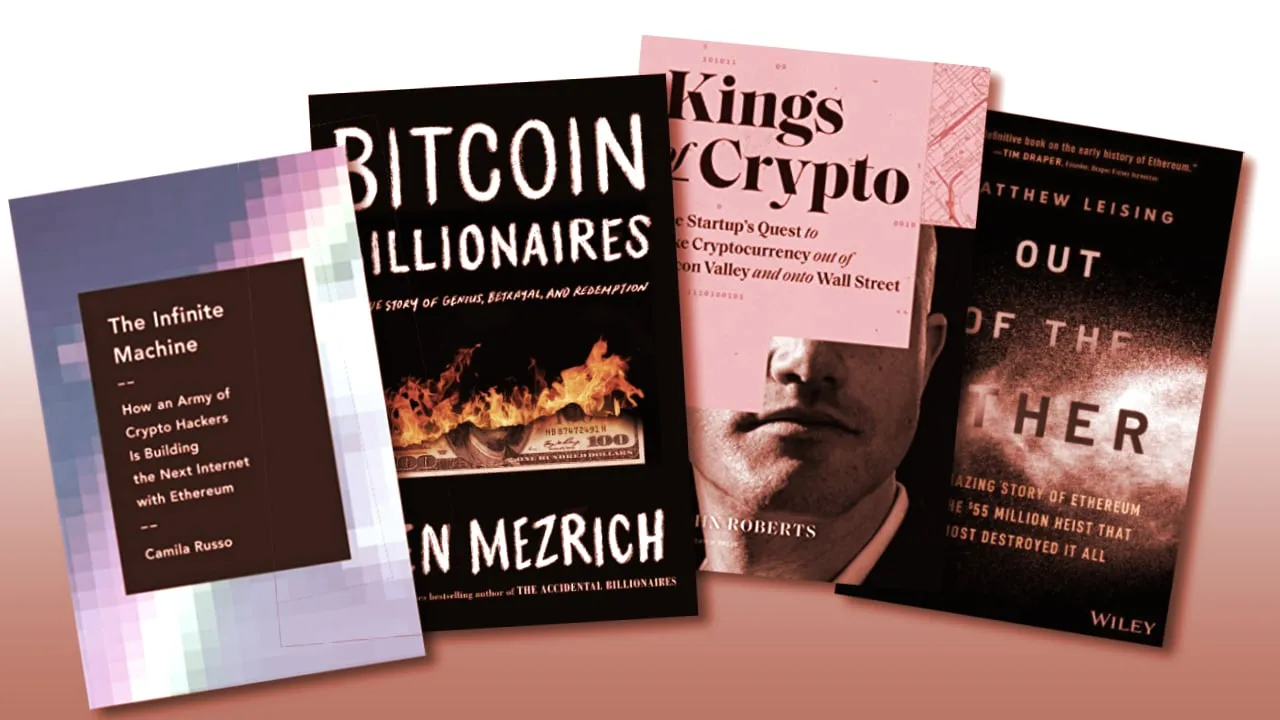 There's a growing library of books about crypto. Image: Decrypt