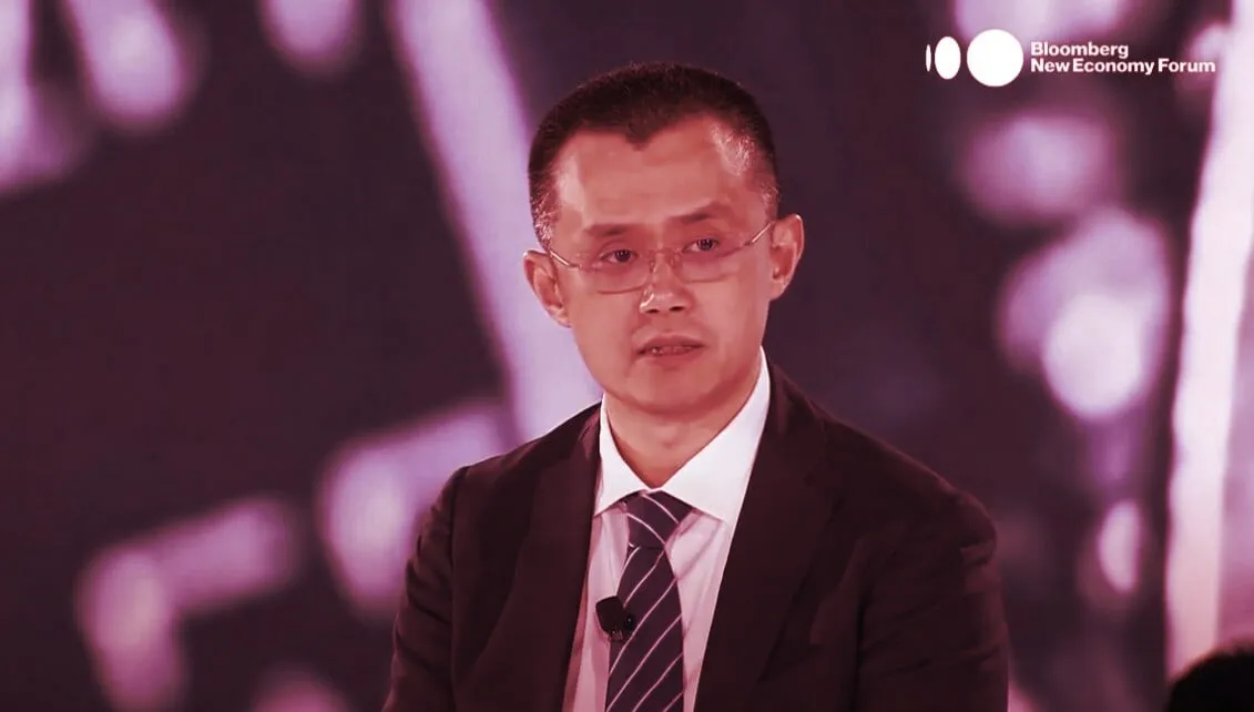 Changpeng Zhao, CEO of Binance. Image: Bloomberg New Economy Forum.