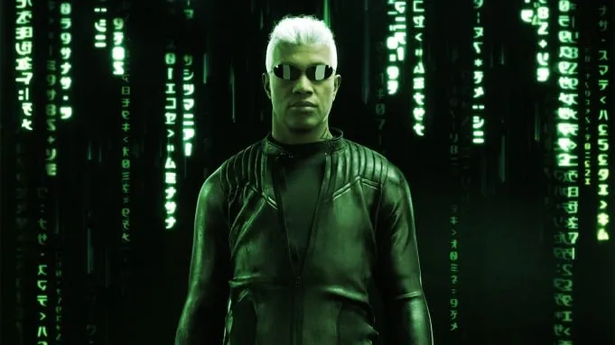 Un avatar de NFT de Matrix Resurrections. Imagen: Nifty's/Warner Bros.
