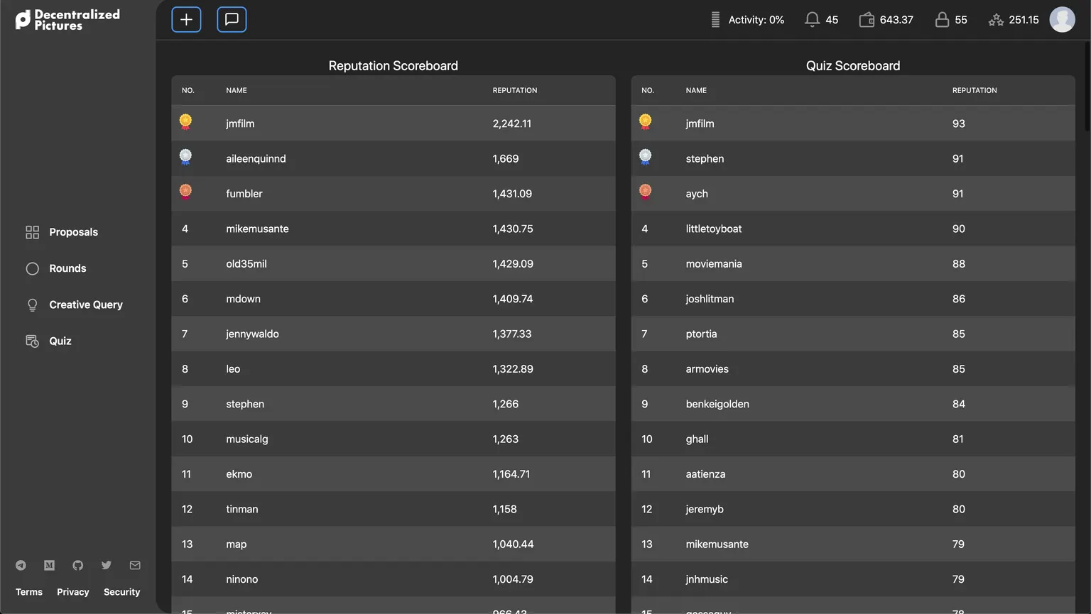 Decentralized Pictures screenshot