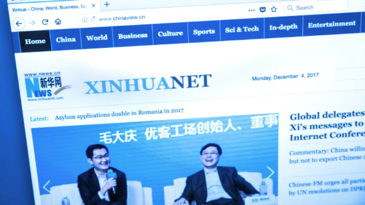 Xinhua news agency. Image: Shutterstock