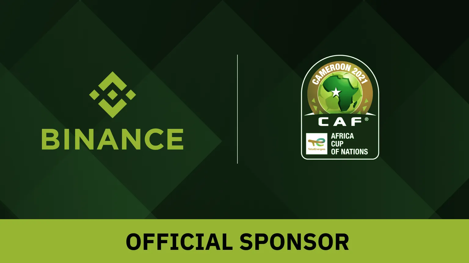 Binance becomes the official sponsor of AFCON. Image: Confederation of African Football
