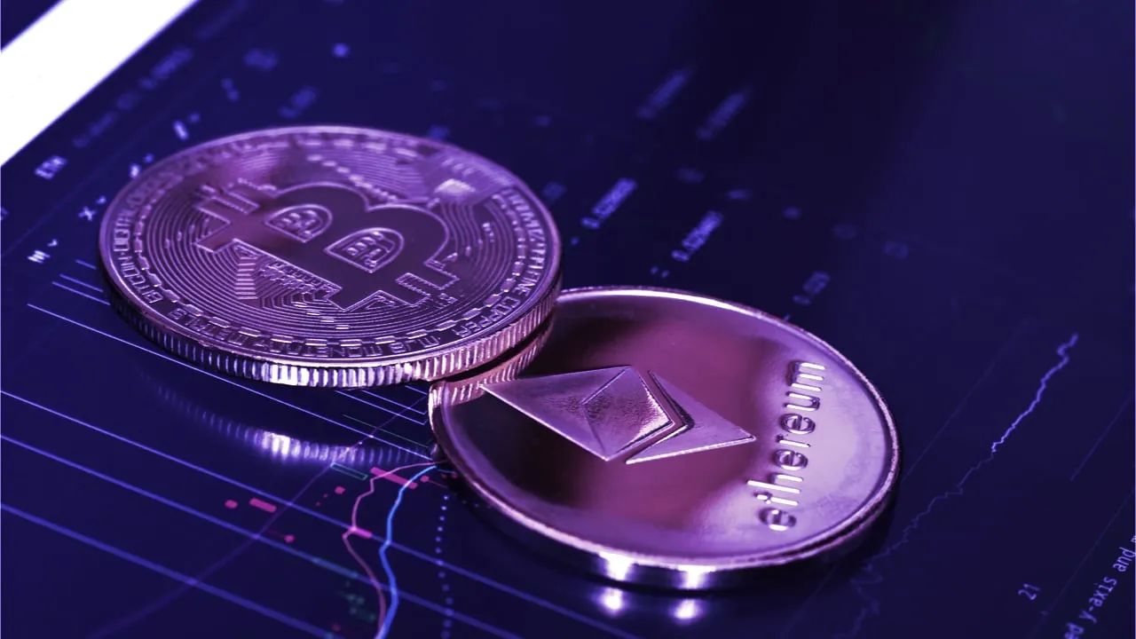 BTC and ETH. Image: Shutterstock