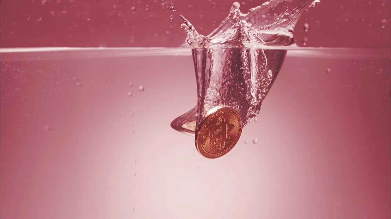 Bitcoin underwater. Image: Shutterstock