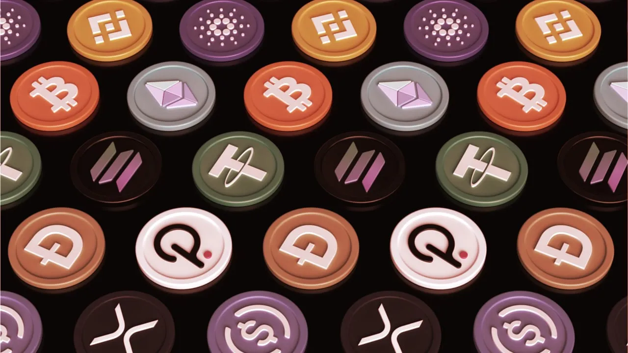Logotipos de criptomonedas. Imagen: Shutterstock