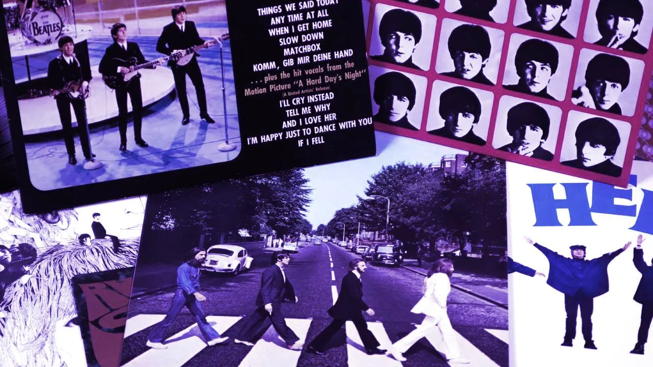 The Beatles LPs. Image: Shutterstock