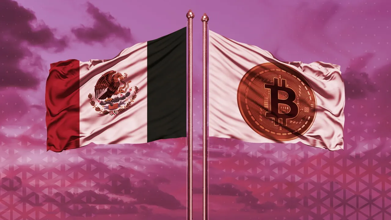 Enarbolando la bandera de Bitcoin en México. Imagen: Shutterstock