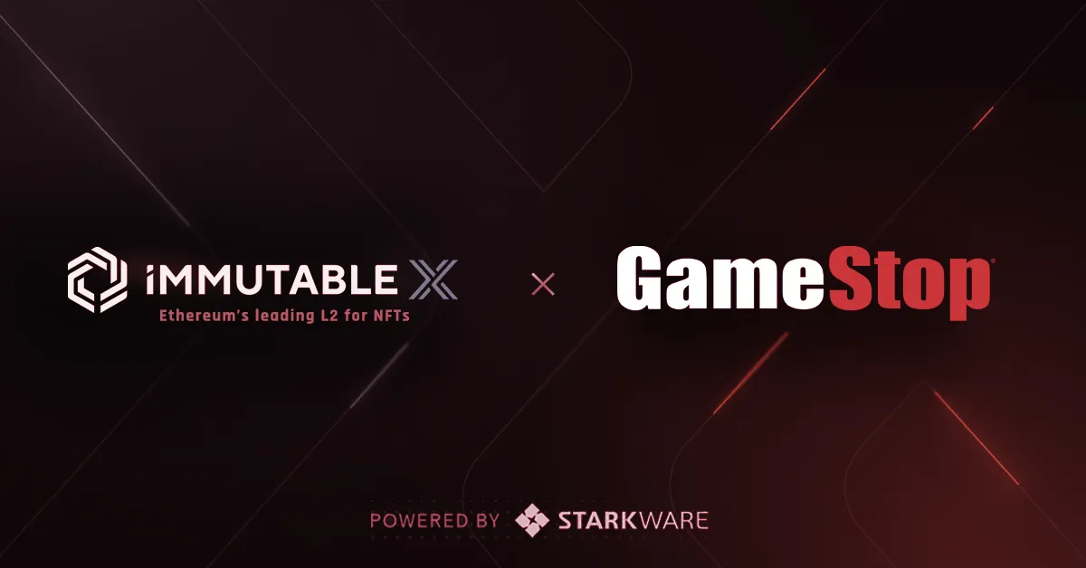 GameStop has tapped Immutable X for its NFT marketplace. Image: Immutable