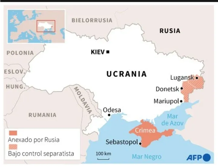 Rusia, Bielorrusia, Ucrania, Donetsk y Luhansk