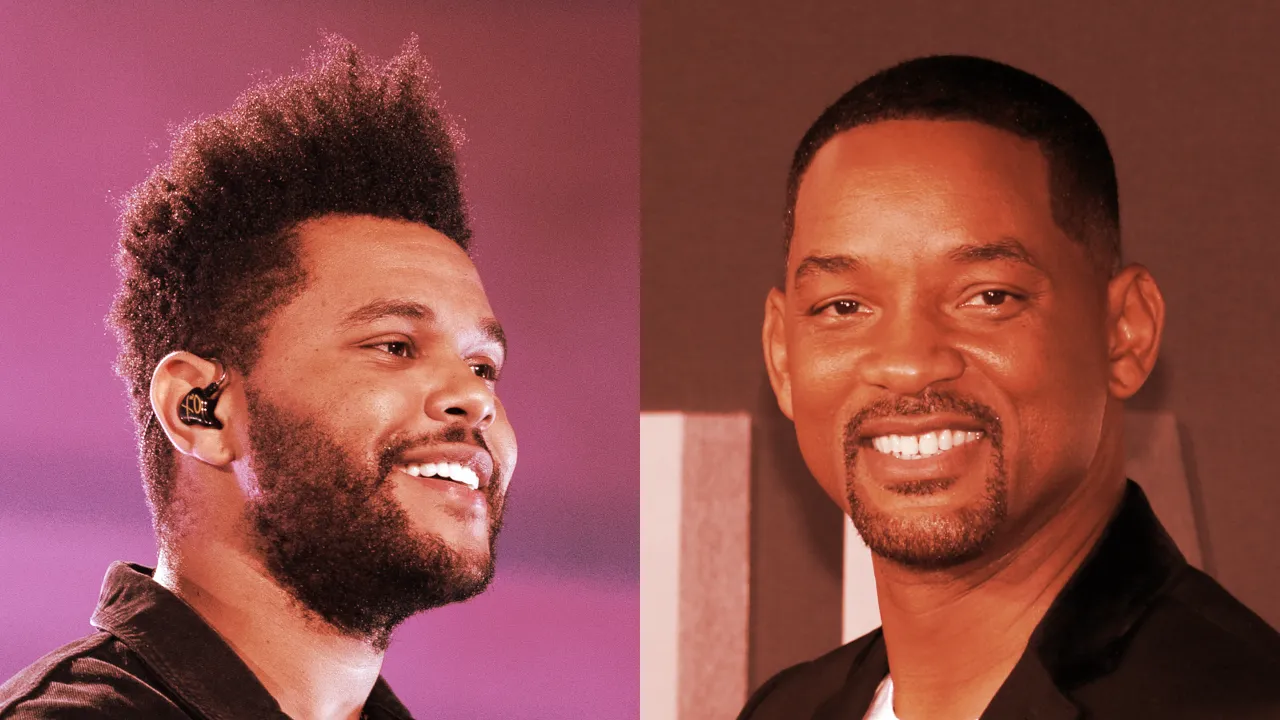 The Weeknd y Will Smith han invertido en Everyrealm. Imagen: Shutterstock