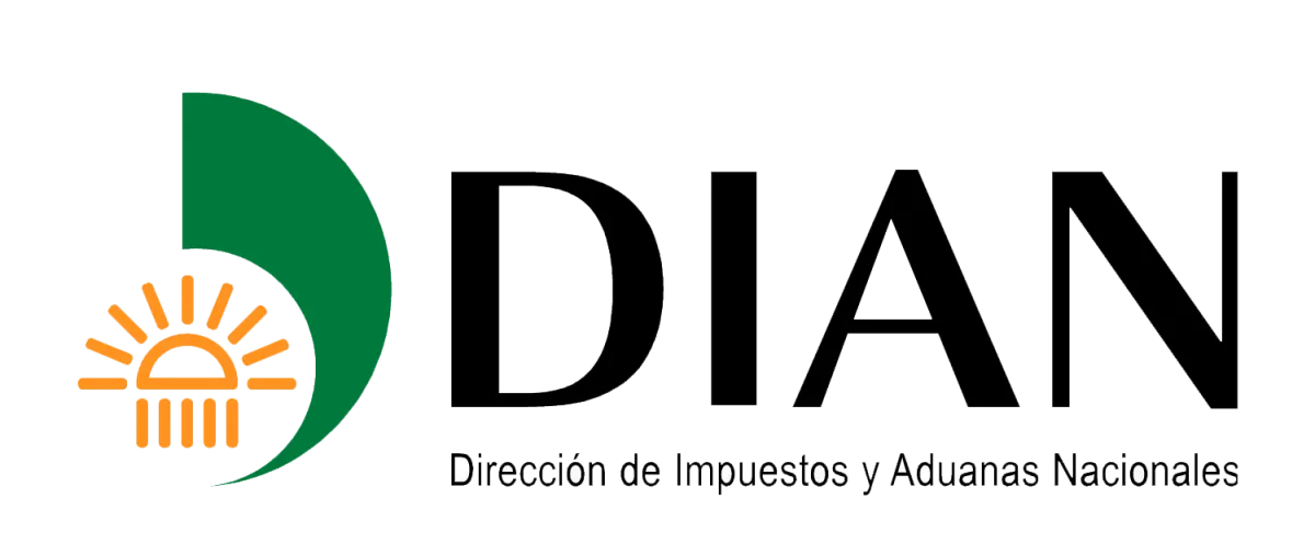 Logotipo de la DIAN en Colombia