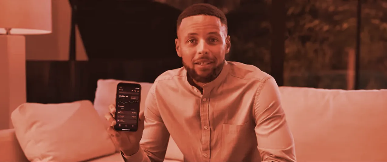 Golden State Warriors star Steph Curry in a TV ad for crypto exchange FTX. (YouTube)