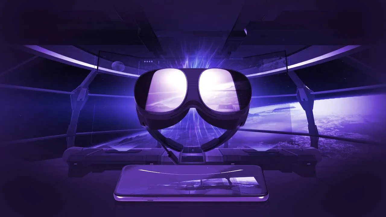 HTC Desire 22 Pro y lentes VR VIVE Flow. Imagen: HTC