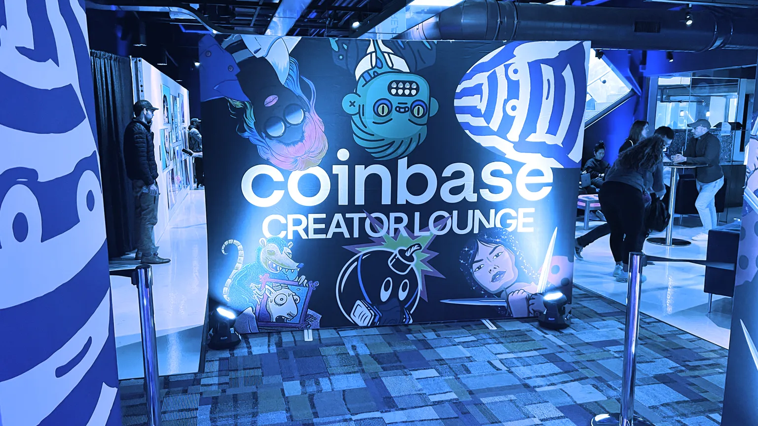 Coinbase's Creator Lounge at VeeCon 2022. Image: Decrypt