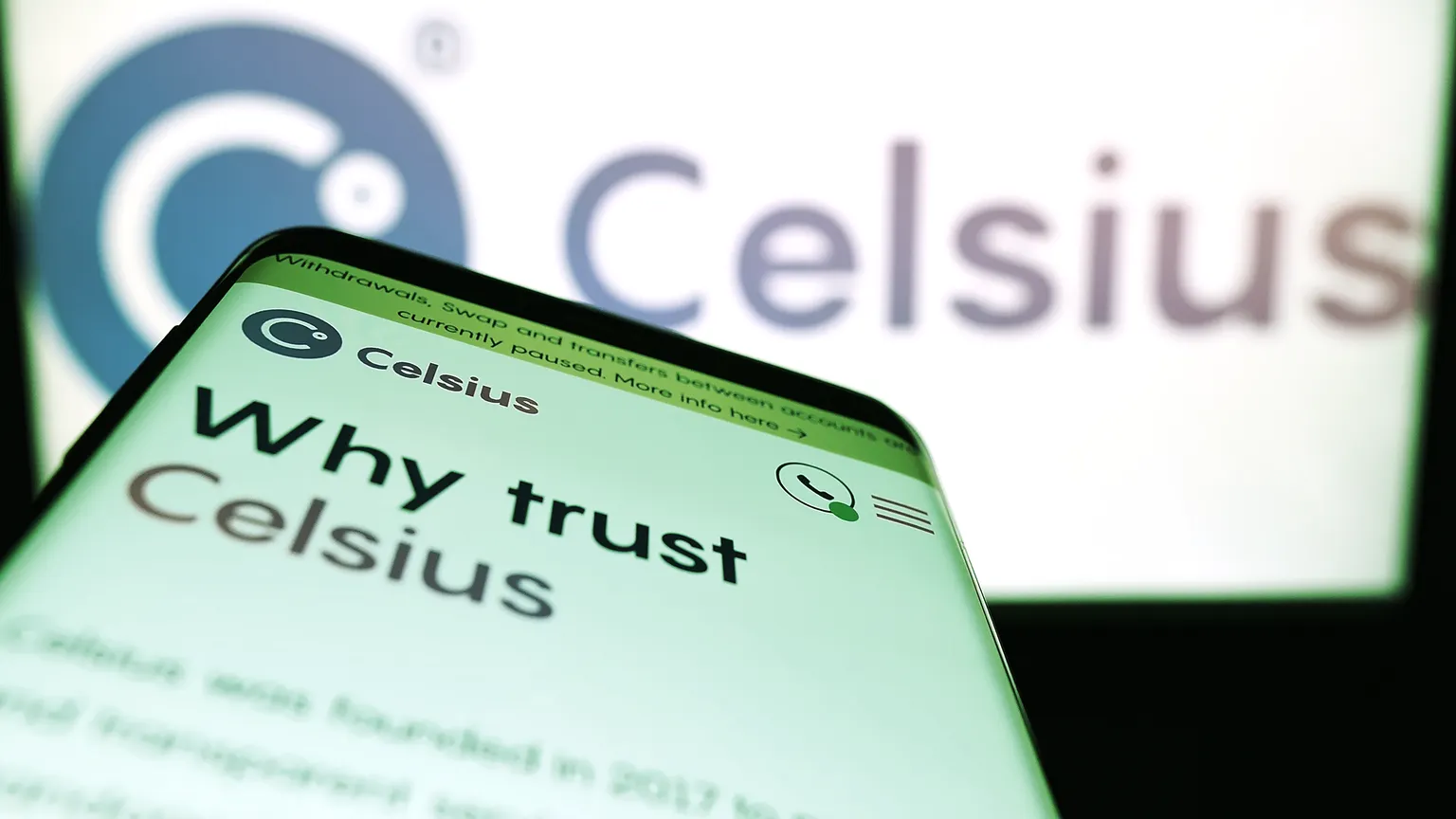 Celsius是一家加密货币借贷公司。图片：快门