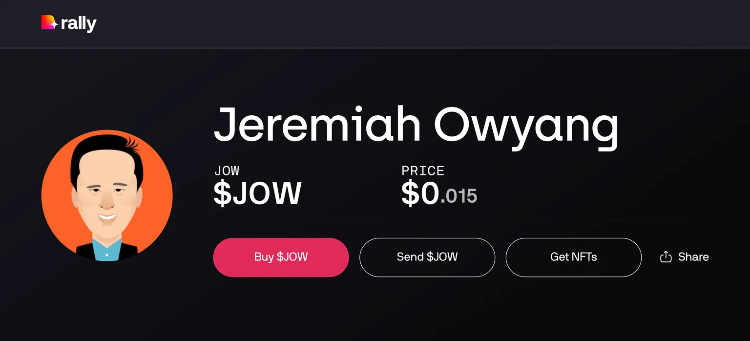 Jeremiah Owyang's Rally.io Page