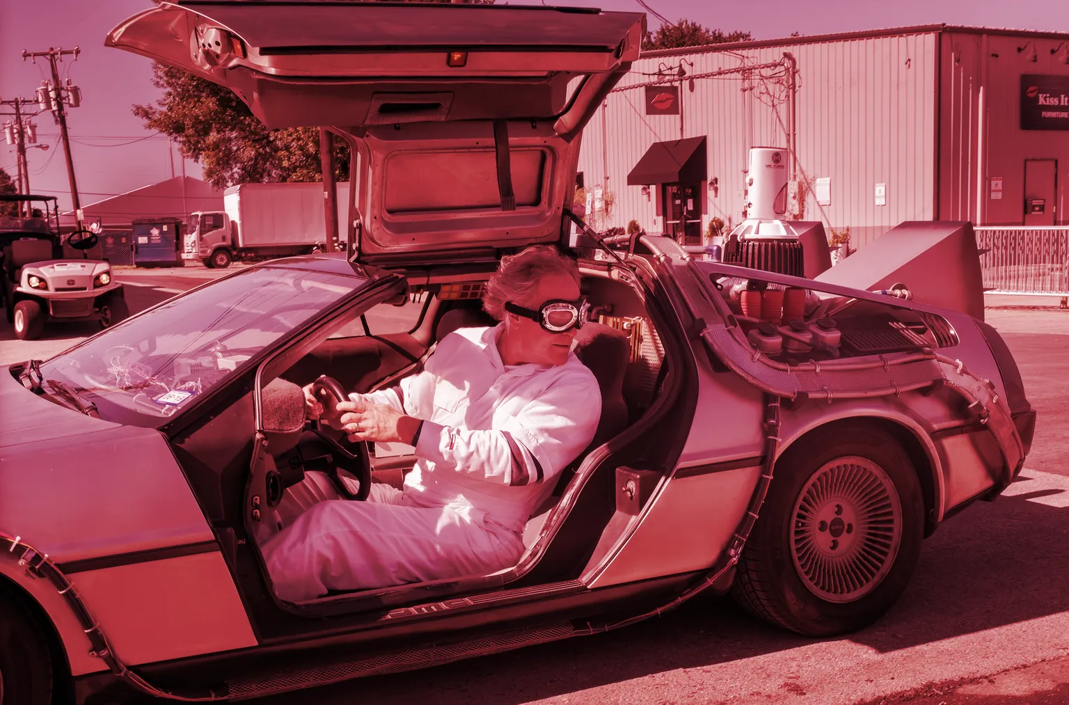 GRAPEVINE, TEXAS - May 5, 2019: A replica DeLorean time machine at the Main Street Days festival. (Shutterstock)