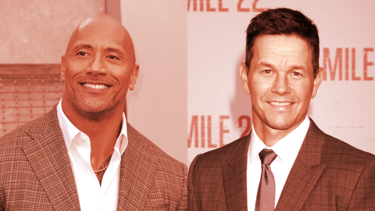 Actors Dwayne "The Rock" Johnson (left) and Mark Wahlberg. Image: Shutterstock