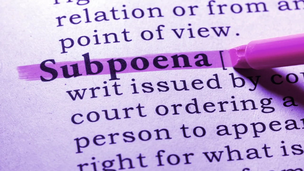 A subpoena is a court order to testify or provide evidence on a specific case. Image: Shutterstock.  