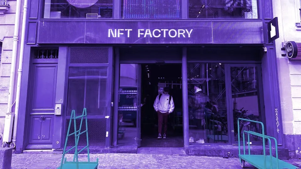 The NFT Factory is a physical building showing NFT collections in Paris. Image: Decrypt. 