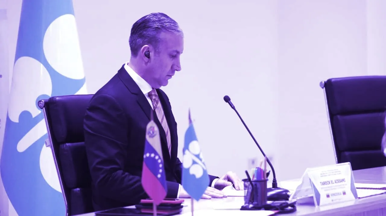 Tareck el Aissami representando a Venezuela durante una reunión de la OPEP en 2022. Imagen: Twitter