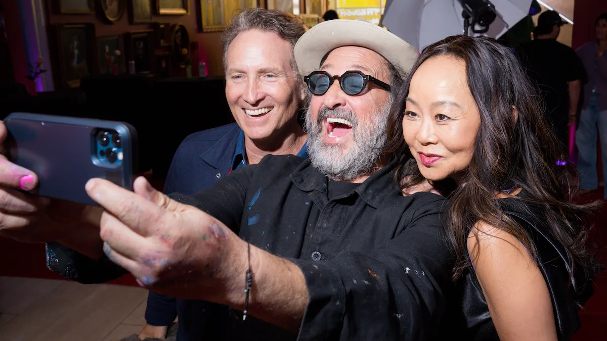 Mr. Brainwash and his influencer guests enjoy a night at the museum. Photo: Eric Thayer