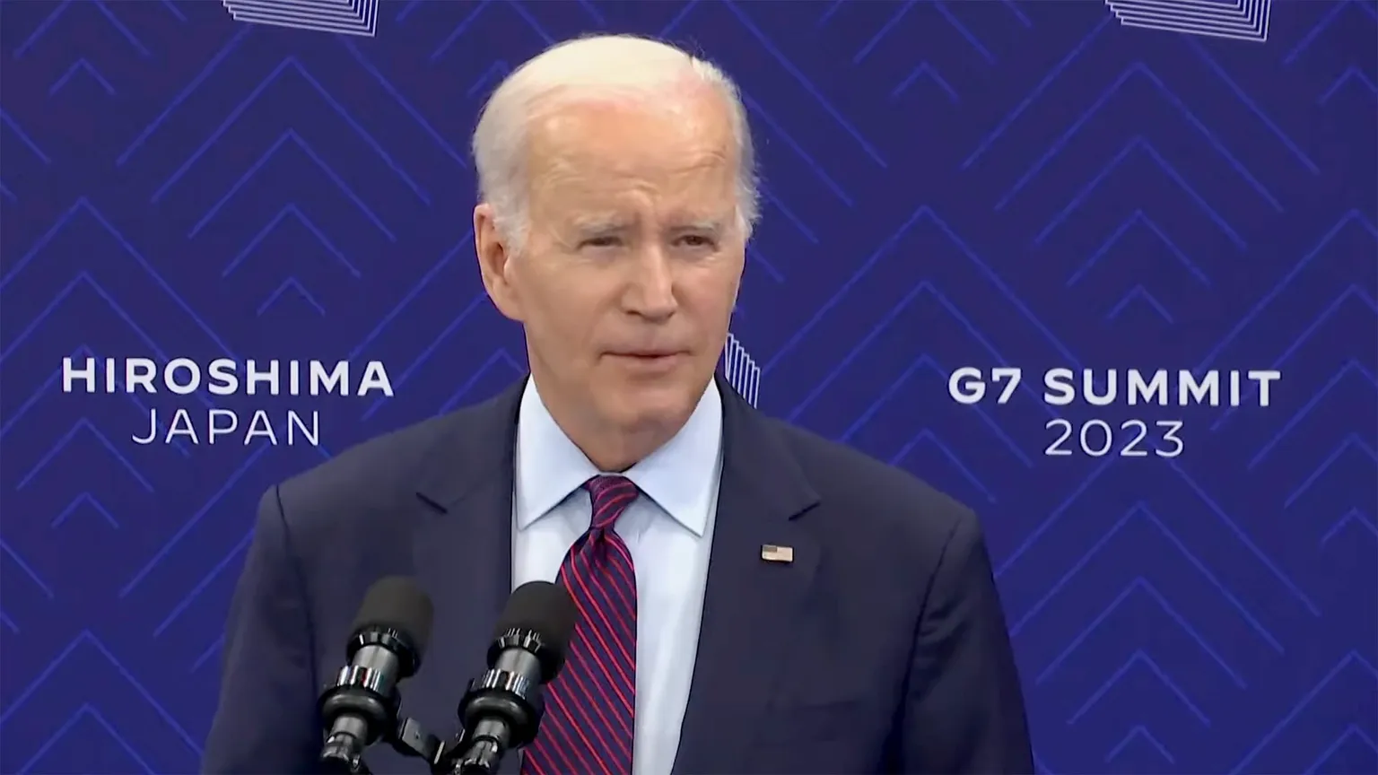 U.S. President Joe Biden at the 2023 Group of Seven (G7) conference in Japan. Image: Sky News