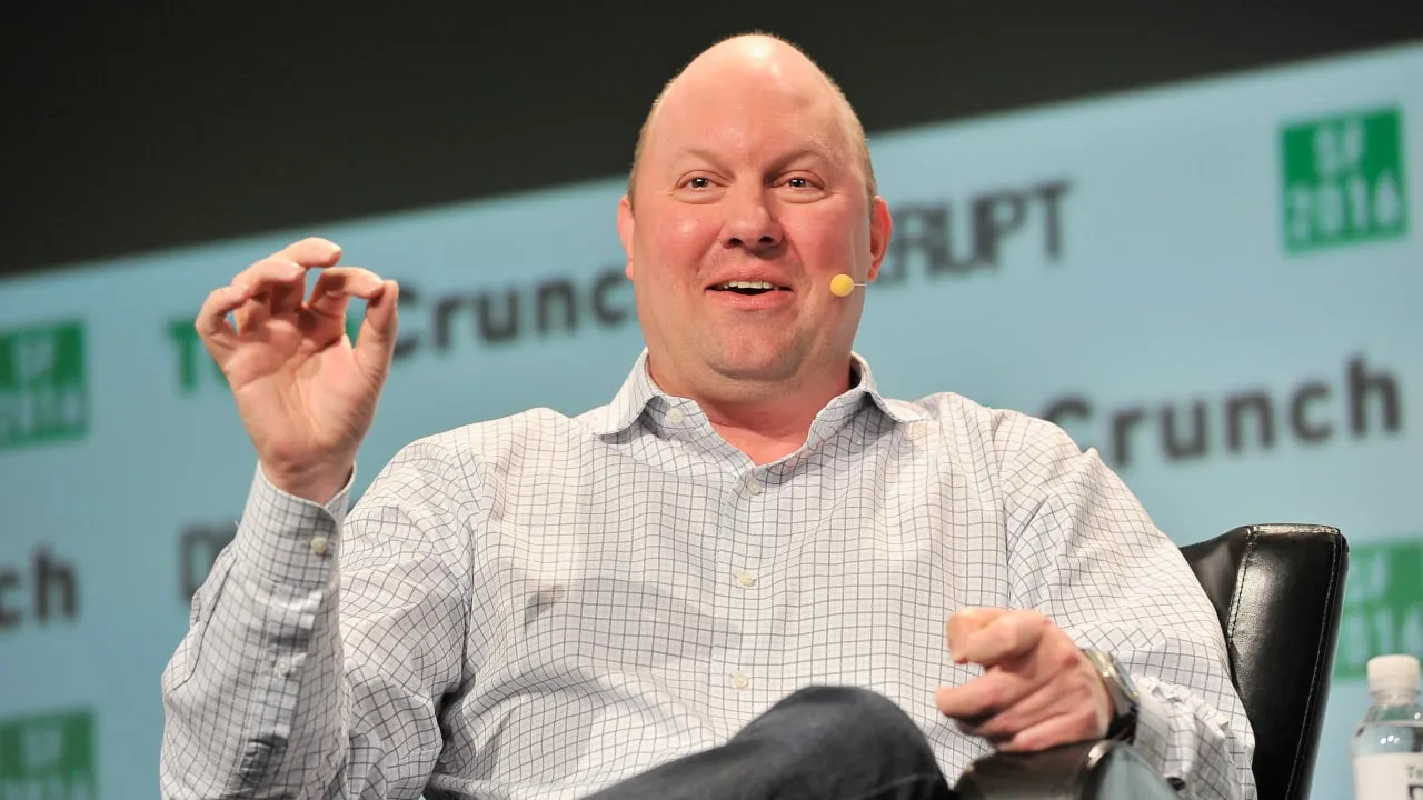 a16z founder Marc Andreessen at TechCrunch Disrupt in 2016. Image: Flickr/TechCrunch Disrupt
