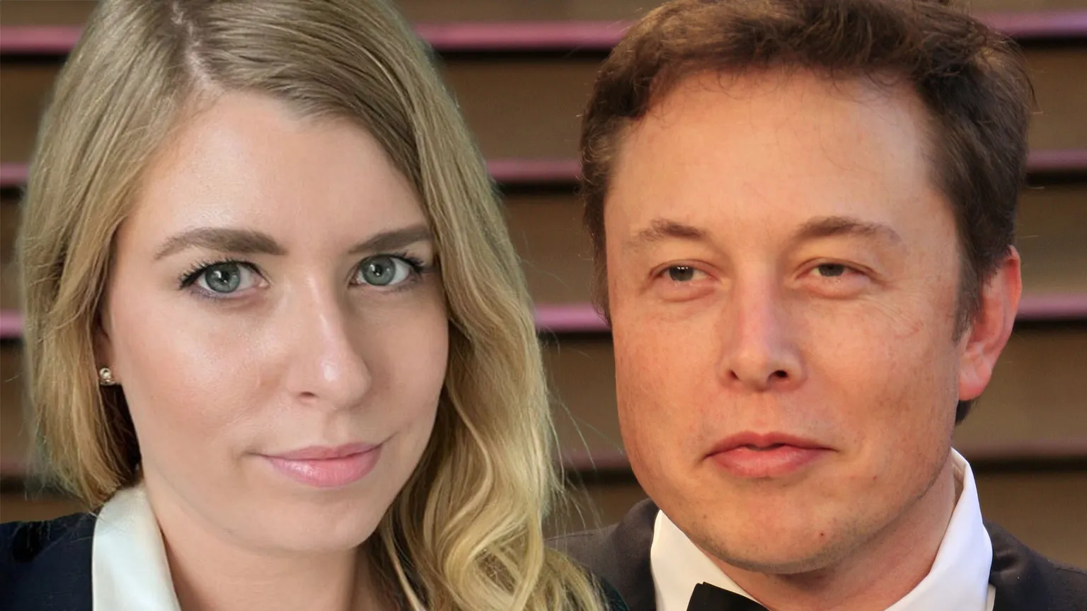 Tesla attorney Allison Huebert and CEO Elon Musk.