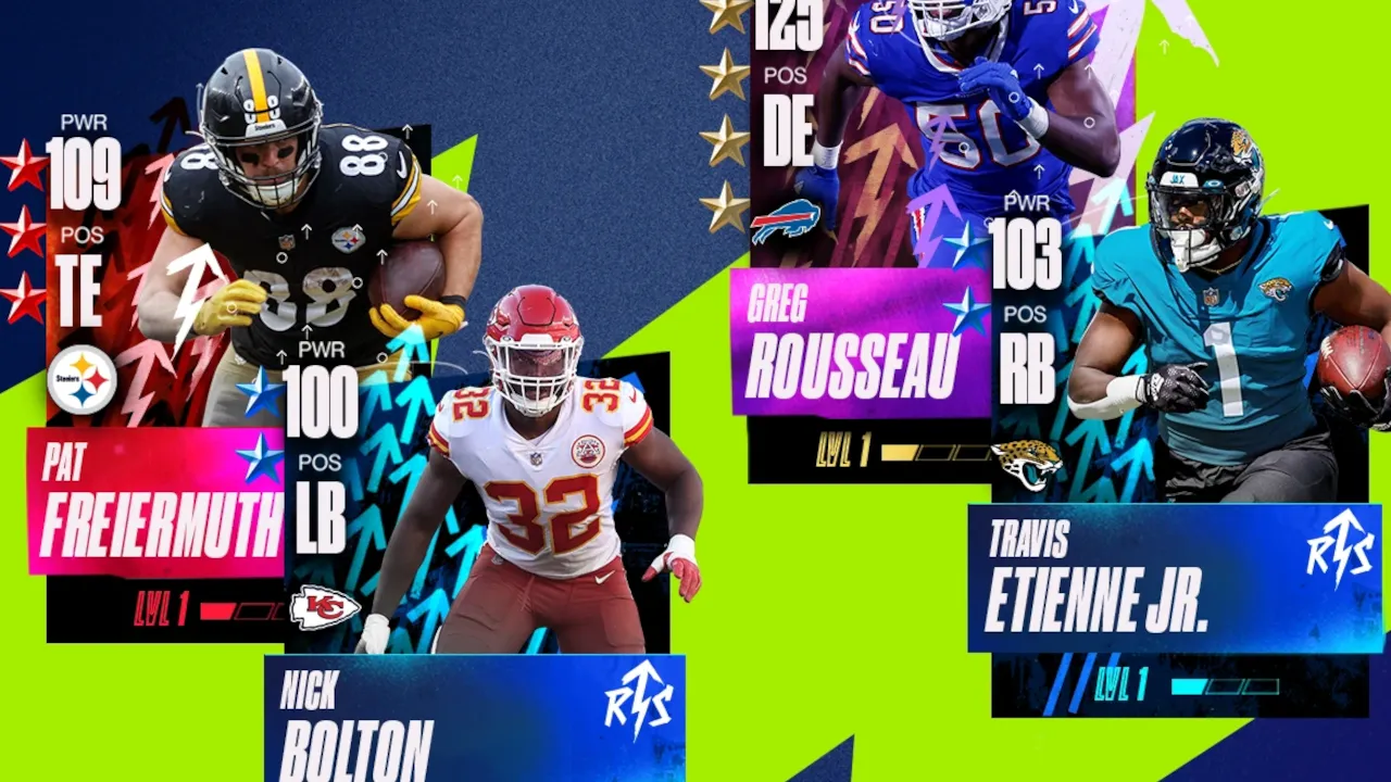 Player cards in NFL Rivals. Image: Mythical Games