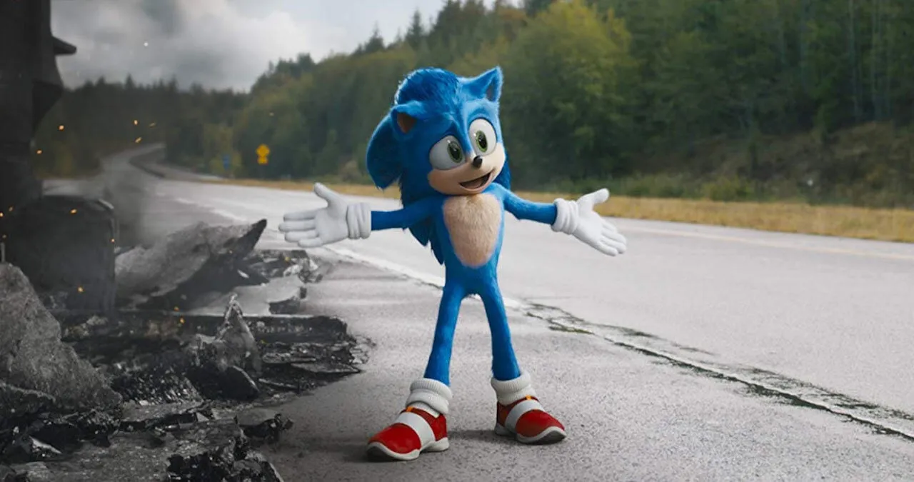 A still from the "Sonic the Hedgehog" film. Image: Paramount/Sega
