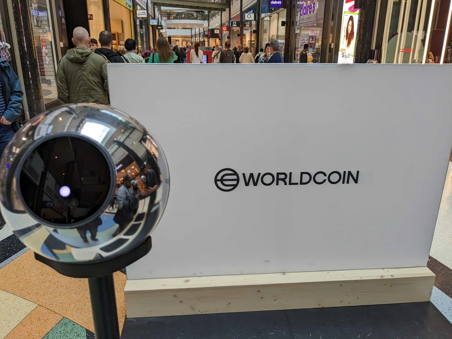 The Worldcoin orb. 