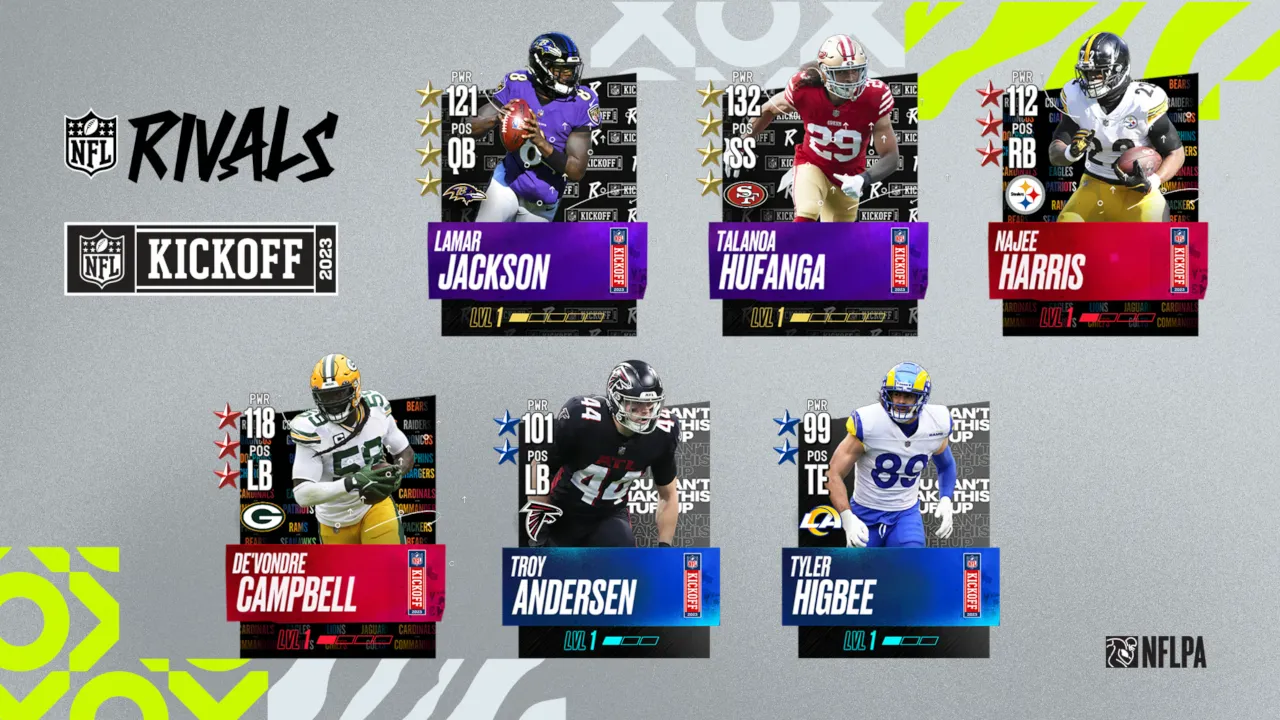 A selection of NFL Rivals NFT player cards. Image: Mythical Games