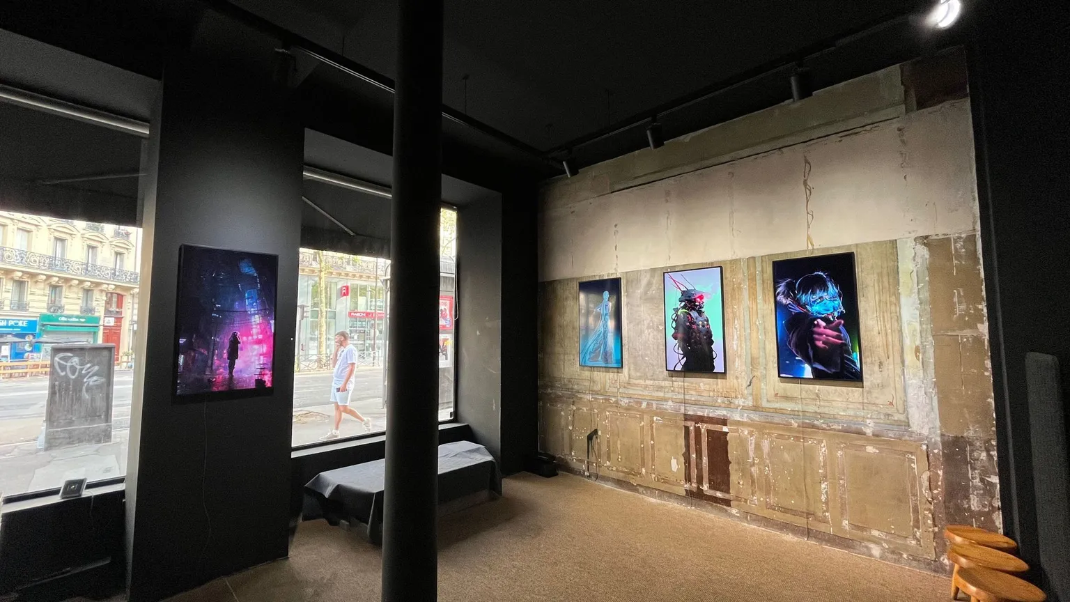 A digital art gallery in Paris.