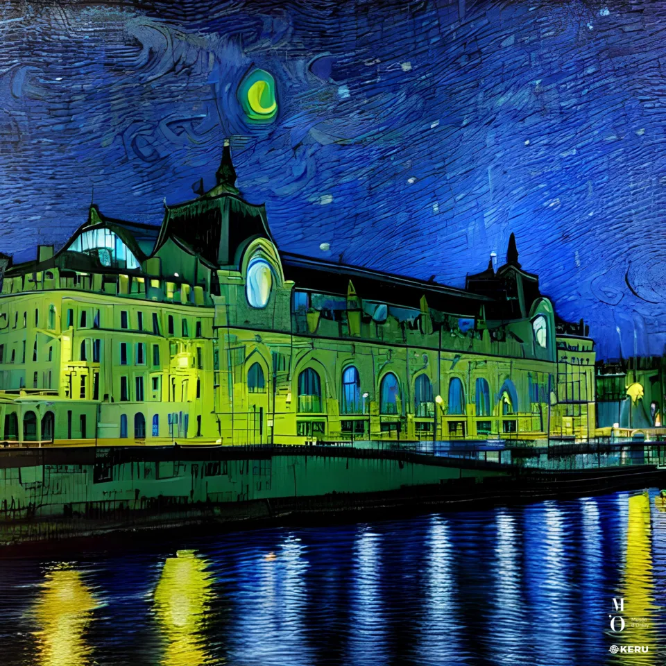 "Musée d’Orsay in a Starry Night," a digital souvenir by KERU created for the Musée d’Orsay. ©️ Musée d’Orsay and KERU