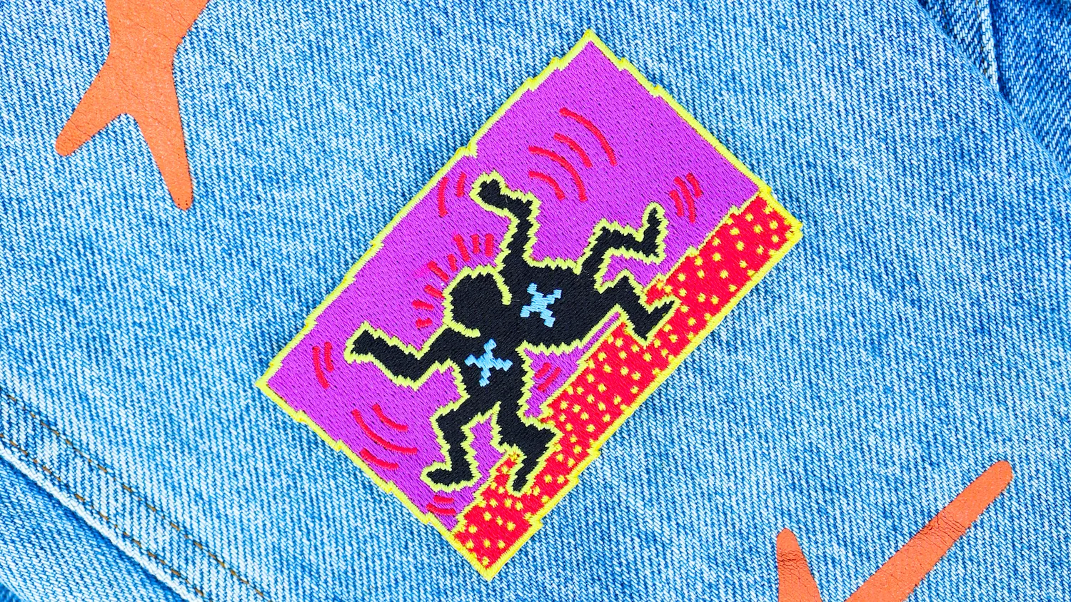 The Christie's x MNTGE Keith Haring patch. Image: MNTGE
