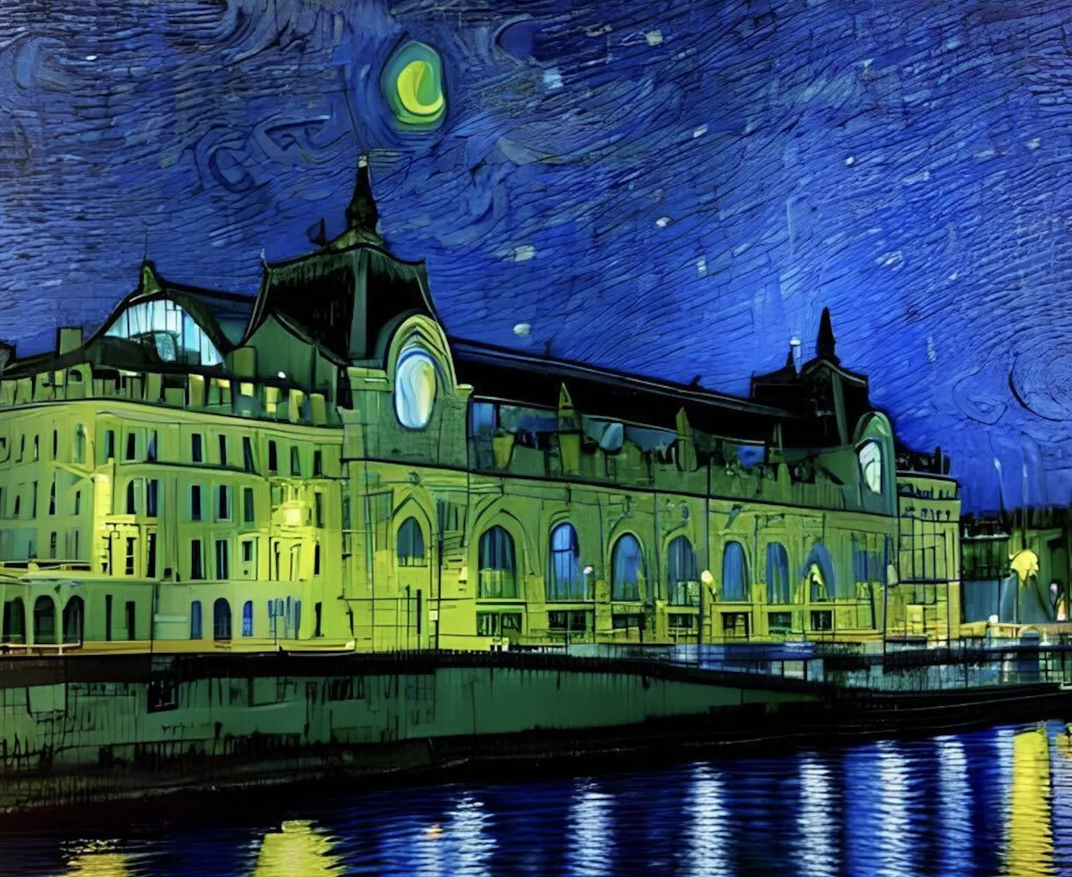 "Musée d’Orsay in a Starry Night," a digital souvenir by KERU created for the Musée d’Orsay (cropped). ©️ Musée d’Orsay and KERU
