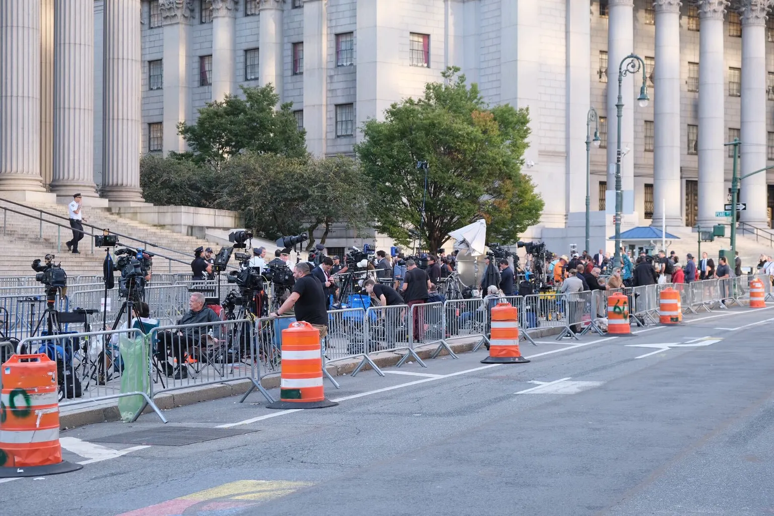 A view from outside the courthouse where Sam Bankman-Fried will be tried