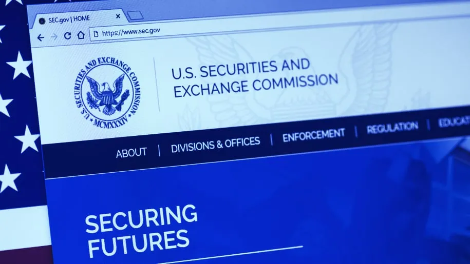 The SEC website. Image: Shutterstock