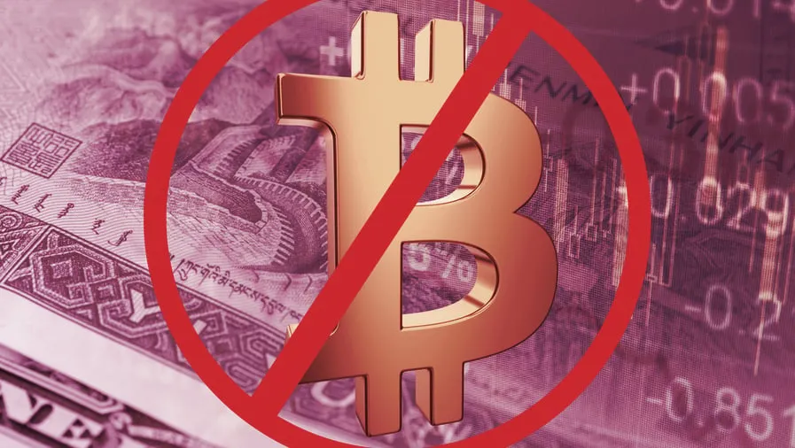 Bitcoin ban. Image: Shutterstock