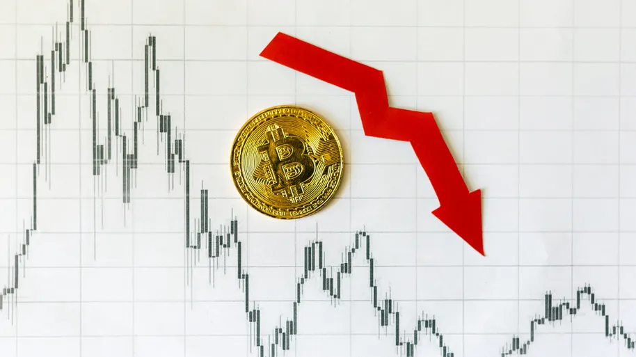 Bitcoin's price is heading downward. Image: Shutterstock