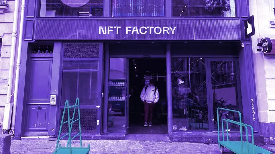 The NFT Factory is a physical building showing NFT collections in Paris. Image: Decrypt.