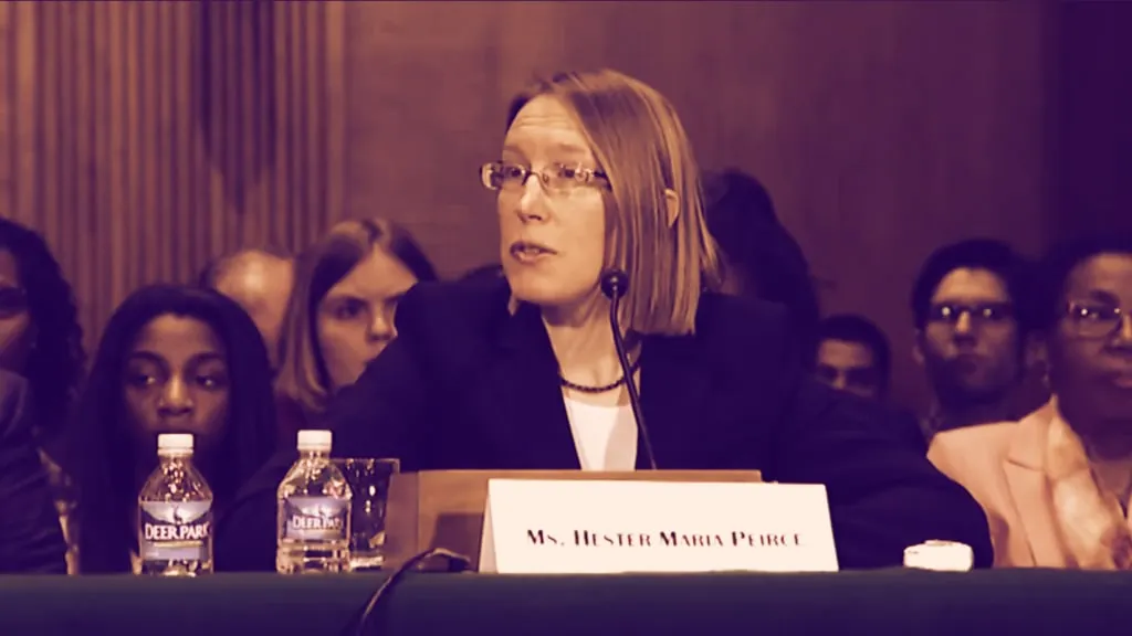 Hester Peirce is one of three commissioners at the SEC. Image: YouTube