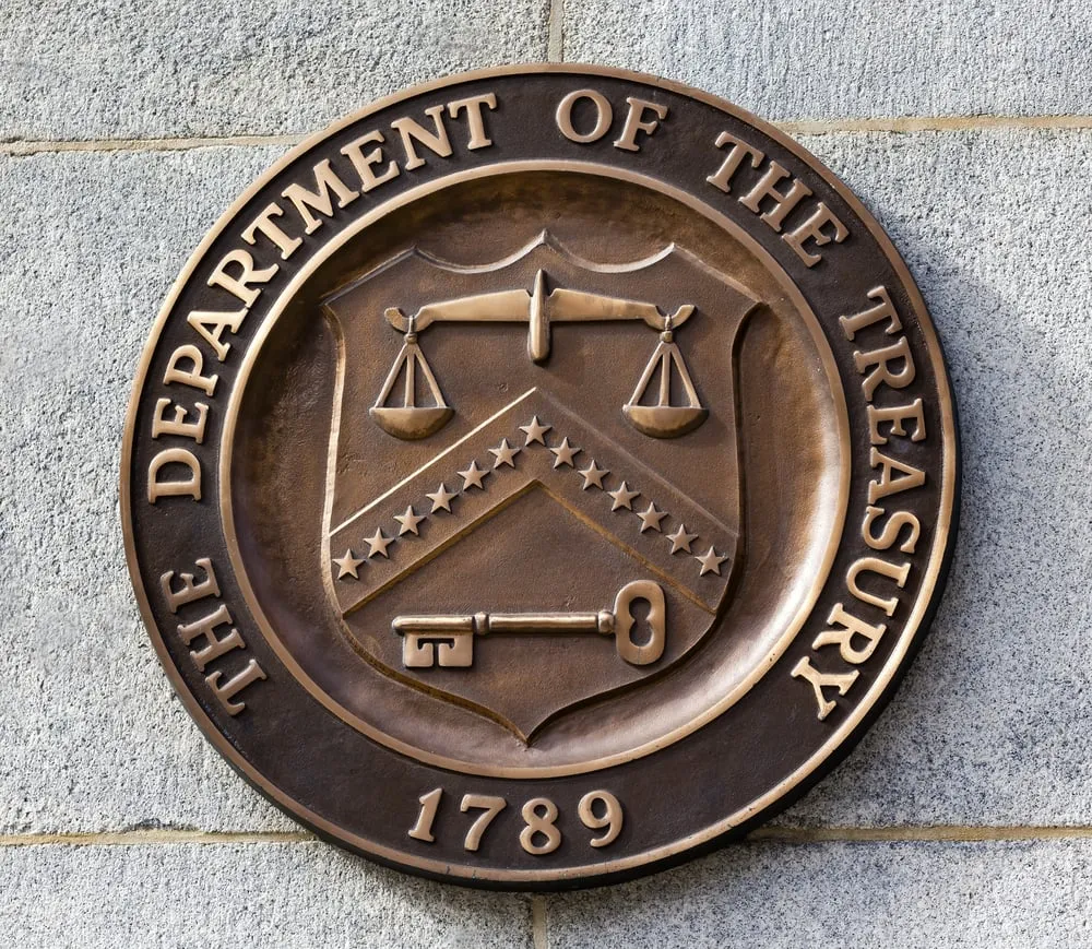 US Treasury Department. Image: Shutterstock