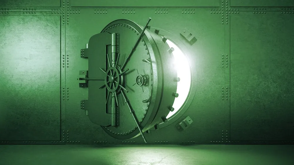 A large bank vault. Image: Shutterstock.